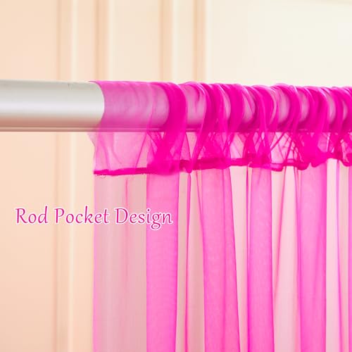 10×10ft Tulle Backdrop Curtain with Lights String for Parites, Sheer Photo Backdrop Curtains for Wedding Party Photography Background - Image 6