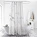 DeKeLaiFu Fabric Marble Shower Curtains for Bathroom Mould Proof Resistant with Steel Hooks, Gray and White Shower Curtain Marble Design with 3D Crack Bathroom Decor, Heavy-duty Waterproof, 180x180cm