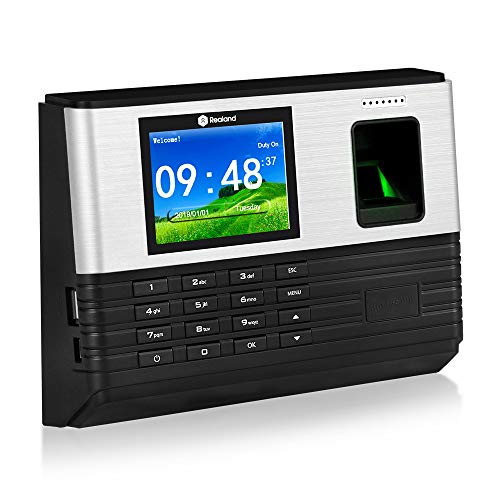 Preisvergleich Produktbild KDL WiFi Biometrischer Fingerabdruck-Anwesenheitsautomat TCP / IP-Netzwerk Mitarbeiter Check-in-System DC 6V / 1A Stechuhr-Rekorder, 2,8 Zoll TFT-Bildschirm, englische Sprache, RFID-Kartenerkennung