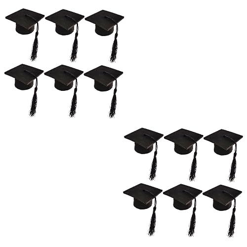 Hemobllo 12 Piezas Unidades Mini Gorro Doctoral con para Decoración de Botellas y Cerveza Fiestas de Graduación