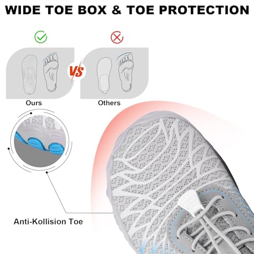 Image of Hike Barefoot Shoes for Women Men Non-Slip Breathable Walking Shoes Wide Toe Box Comfortable Athletic Footwear