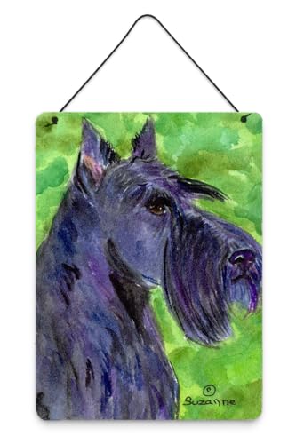 Caroline's Treasures SS8792DS1216 Scottish Terrier Wall or Door Hanging Prints Aluminum Metal Sign Kitchen Wall Bar Bathroom Plaque Home Decor Front Door Plaque, 12x16, Multicolor
