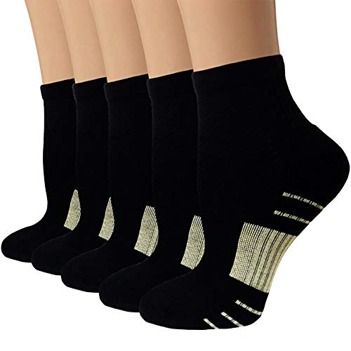 Image of ACTINPUT Ankle Compression Socks for Women Men - 5 /7 Pairs Plantar Fasciitis Socks for Athletic, Support, Running