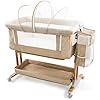 Amazon.com: Bassinet Bedside Sleeper for Baby 6 Months, Convertible ...