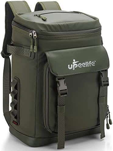 Cooler Backpack, 42 Cans Backpack Cooler Leak Proof, Insulated Cooler Bag Picnic Backpack Soft Lightweight Ice Chest Backpack Lunch Backpack for Camping, Hiking, Beach (Green)