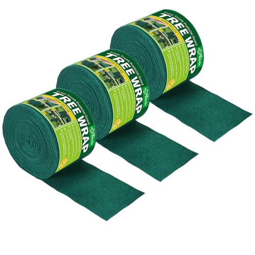 Riare 3 Pack Tree Wraps to Protect Bark for Winter- Total 195 Feet Cold-Proof Tree Trunk Guard Wrap Protection for Damaged Bark, Tree Protectors from Deer Animals, Frost, Freeze