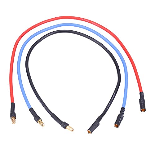 Cable de Extensión Controlador ESC, Silicona Resistente, Conector Banana 3,5 mm, 3 Piezas por Conjunto, Accesorio RC para Modelos RC, Drones y Vehículos Eléctricos - imagen 8