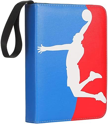 Basketball Card Binder with Sleeves - 440 Card Protectors Holder Book for Sport Trading Cards, 55 Pcs 4-Pocket Pages, Card Collector Album with Zipper Storage Display Case