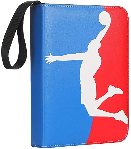 Basketball Card Binder With Sleeves - 440 Card Protectors Holder Book For Sport Trading Cards, 55 Pcs 4-Pocket Pages, Card Collector Album With Zipper Storage Display Case #TOP6