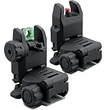 Flip Up Sights Compatible with Picatinny, Flip Up Front and Rear Backup Sights with Red Green Dots...