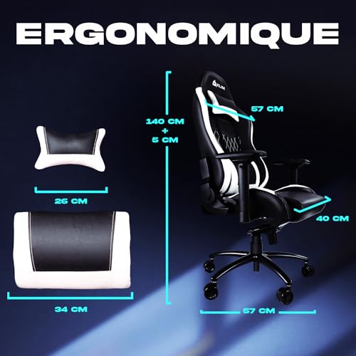 KLIM Esports Chaise Gaming – Chaise de Bureau avec...