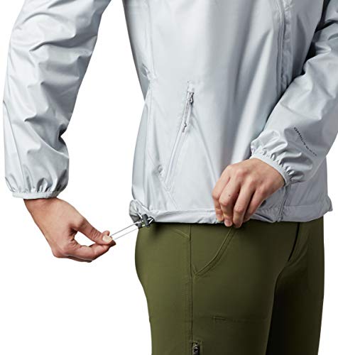 Columbia Jaqueta feminina Ulica, com capuz, à prova d'água, cinza Cirrus, 1X