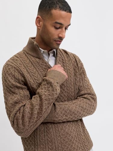 Jersey de punto para hombre con cuello alto ajustable de diseño casual 7