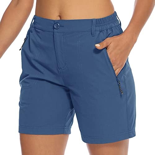 TBMPOY Women's Hiking Cargo Shorts Quick Dry with Pockets Lightweight Work Golf Short Outdoor Active Summer for Women