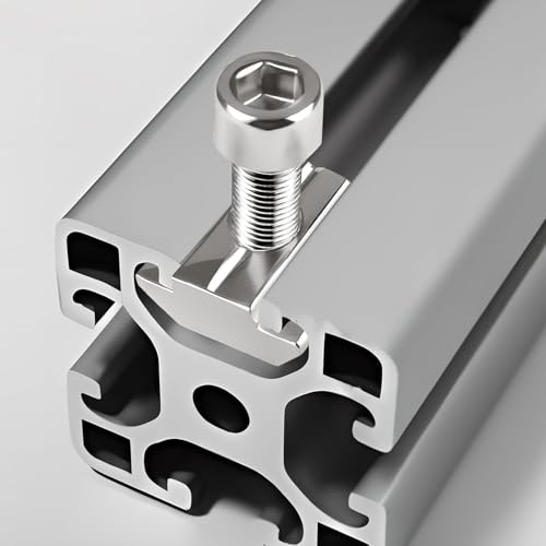 QZKJQDD 18 Stück Nutensteine M8, Nutensteine M8 Edelstahl, Mit M8-Schrauben, Wird für Extrudierte Nutführungsschienen aus Aluminiumprofil Der Serien 30 und 40 Verwendet.