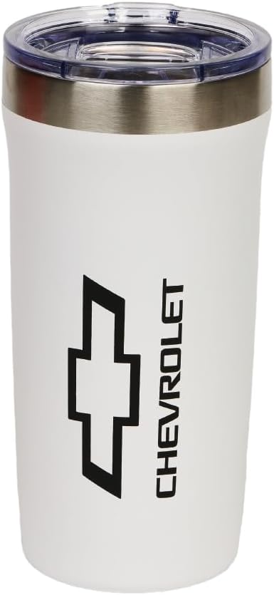 SR1 Performance Chevy Bowtie Thermal Stainless Steel 18oz Tumbler - Officially Licensed Chevrolet Coffee Mug (Black)