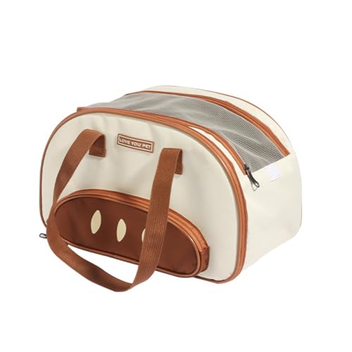 ペットキャリーバッグ 犬用 猫用 お出かけ キャリーケース 可愛い パン型 軽量 折りたたみ 顔出し 底板付き 小型犬 小動物用 散歩 ショルダー トートバッグ 旅行 通院 災害避難 (1C)