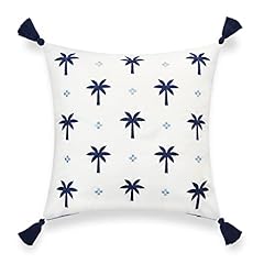 Navy Blue Palm Tree 20"x20"