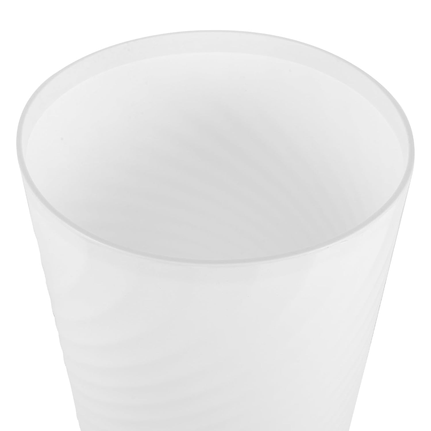 Garneck Plastic Trash Can with Presser Ring, Large Capacity Wastebasket for Bathroom, Office, Bedroom White Open-top Portable Garbage Bucket for Household Storage and Organization