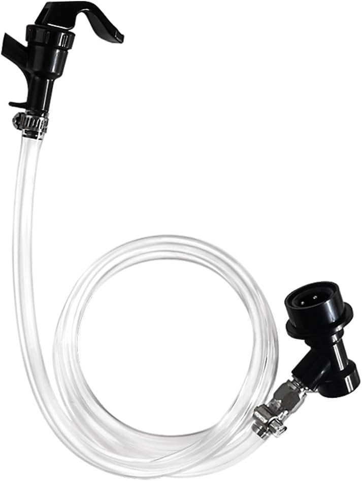 5ft Ball Lock Beer Line Assembly Liquid Line Picnic Tap Ball Lock Quick Disconnect Faucet Food Safe Clear Tube Kit for Cornelius Keg Wine Making Soda Dispensing Keg Fitting