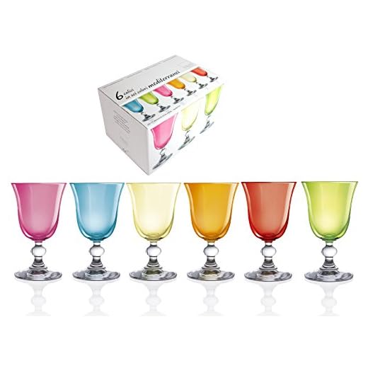 6 calici medelhavet colori assortiti vino 15