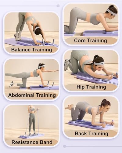 Planche D'Exercice Abdominaux JAOGAUS - Multifonction, Rebond Automatique - Pliable Avec Bandes Résistance