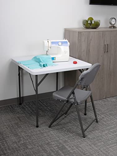 Iceberg Indestrutable Classic Folding Table, 34", Platinum Granite #TOP5