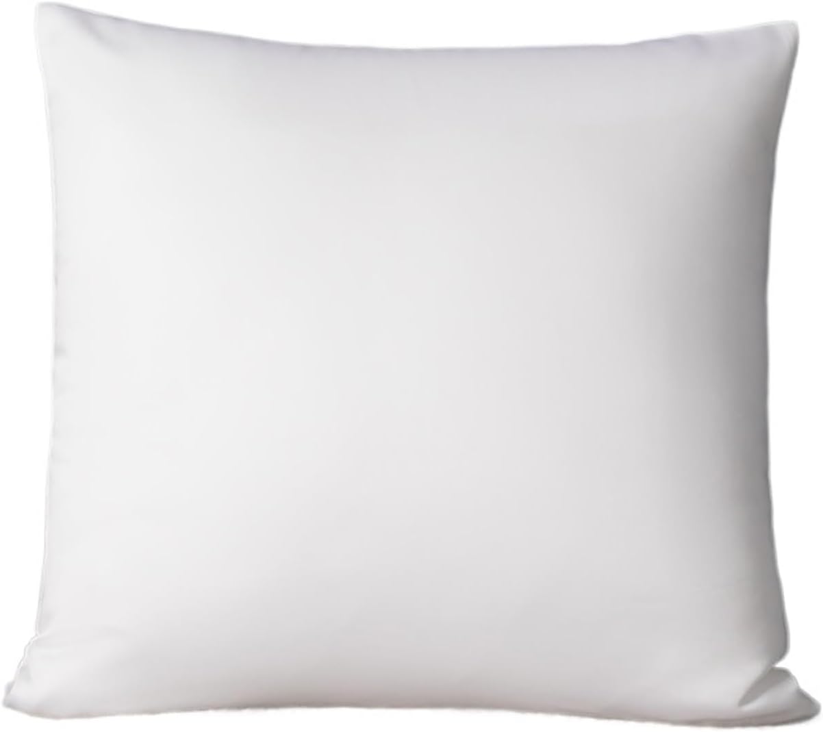 Silk Cushion Cover Square Pillow Case Zipper for Decorative Pillowcase for Sofa(White,65x65cm 1pc)