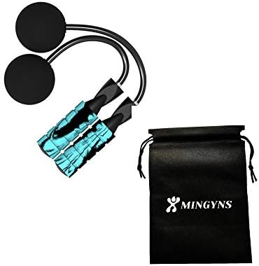 MINGYNS Ropeless Jump Rope,Cordless Jump Rope with weighted Bulk/Balls,Wireless indoor/outdoor Skipping Rope for Weight Loss Fitness Boxing Training WOD MMA (Blue)