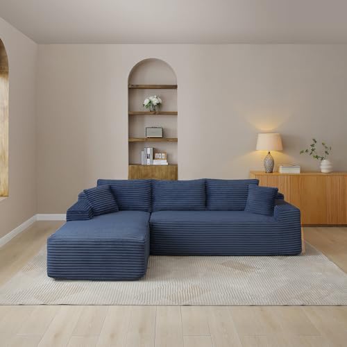 105" Wrinkle Resistant Corduroy Modular Sleeper Sofa, Freely Combined Chaise