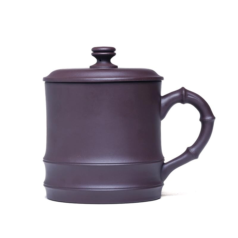 Petites tasses à Thé Tasse à thé en argile violette de 650ml avec filtre et couvercle, tasse brassage bureau grande capacité