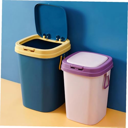 Caneca de basura Happyyami con tapa y diseño compacto miniatura 4