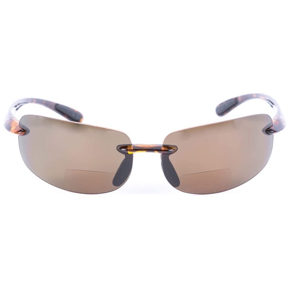 "Lovin Maui" Polarized Bifocal Sunglasses for Men and Women - Tortoise - 2.50