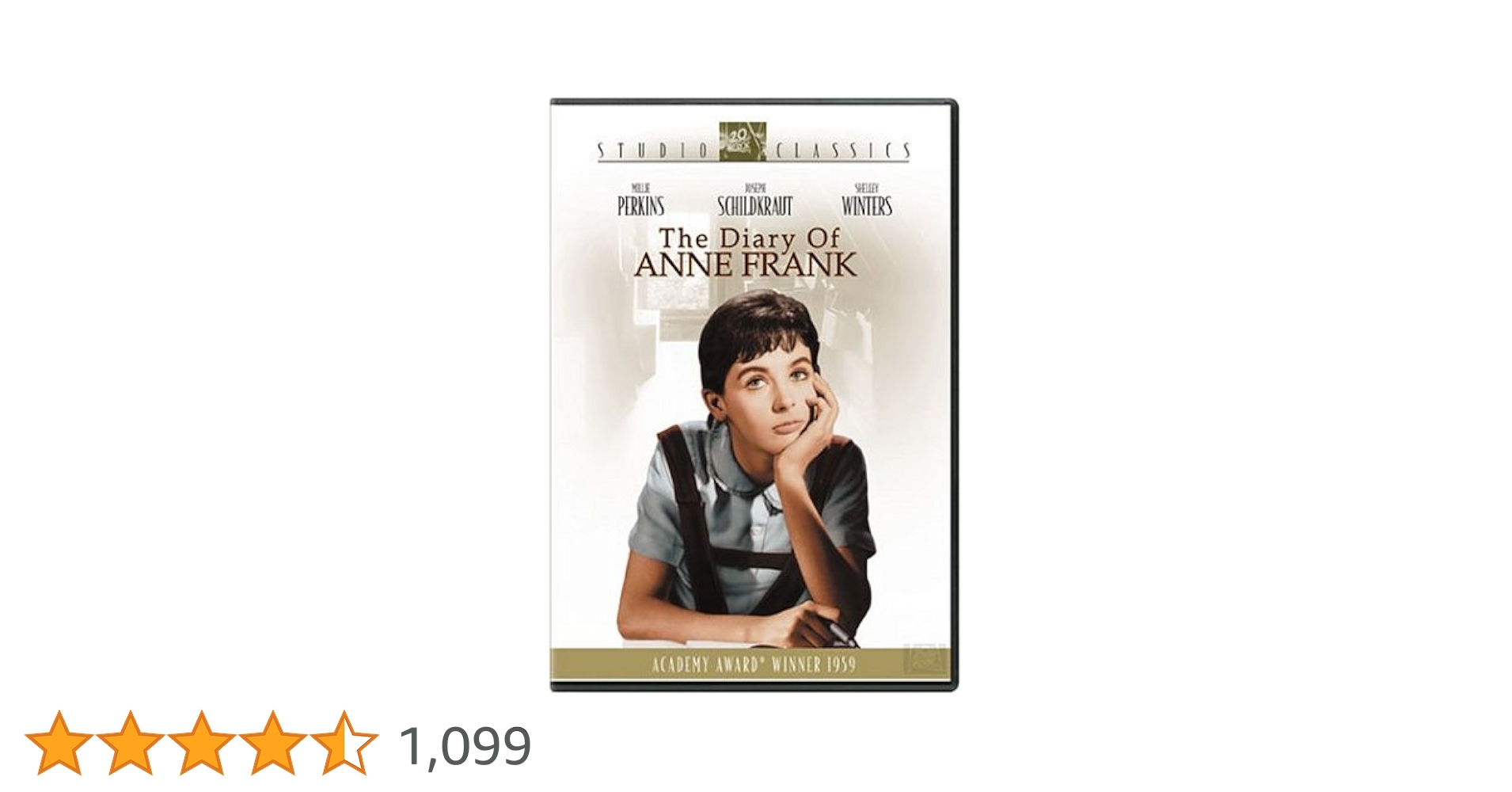 アンネの日記 The Diary of Anne Frank  50th Anniversary Edition   Blu-ray Millie Perkins The Diary of Anne Frank (Bilingual): Amazon.ca: Millie