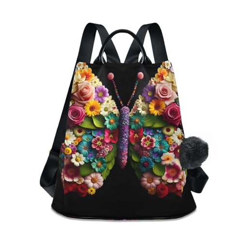 Mochila de flores para mujer ideal para paseos urbanos y viajes cortos