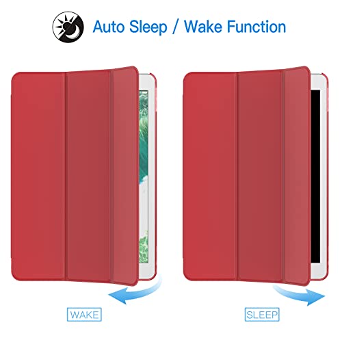 Image of JETech Cover Case for iPad Pro 10.5-Inch and iPad Air 3 (10.5-Inch 2019, 3rd Generation), Smart Cover Auto Wake /Sleep Cover (Red)