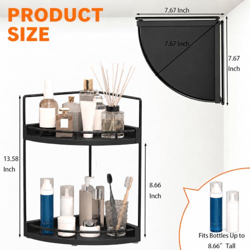 Image of Dorhors Corner Bathroom Counter Organizer,Vanity Countertop Storage Shelf