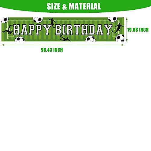Large Soccer Party Party Banner Decoration - Soccer Sport Birthday Party Supplies Photo Booth Prop Wall Decorations For Indoor/Outdoor(8.2 ×1.5Ft) #TOP1
