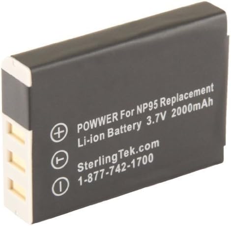 STK's Fuji NP-95 Battery - 2000 mAH for Fujifilm Finepix X100S, X100, F30, X-S1, F31fd, Real 3D W1, NP-95, BC-65