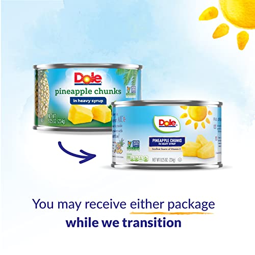 Dole Canned Pineapple Chunks In Heavy Syrup, 8.25 Oz, 12 Count #TOP1