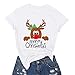 Produktbild LOPILY Weihnachtspullover Damen Große Größen mit Schneemann Aquarell Druck Asymmetrisch Weihnachtsshirts Locker Tunika Elegant für Mollige Winter Weihnachten Hoodies Pullover Damen (Weiß, M)
