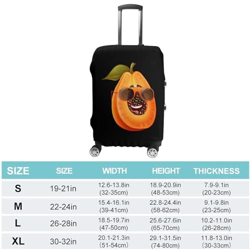 Fruit Papaya Glasses Papaya Luggage Cover Suitcase Cover Protector Anti-scratch Travel Suitcase Wrap for Unisex L2