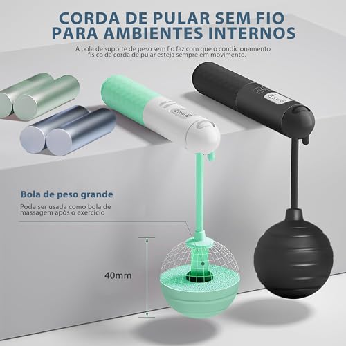 Corda de Pular Sem Fio, Pula Corda, Corda de Pular Sem Fio com Contador, Corda Pular, Pular Corda, C