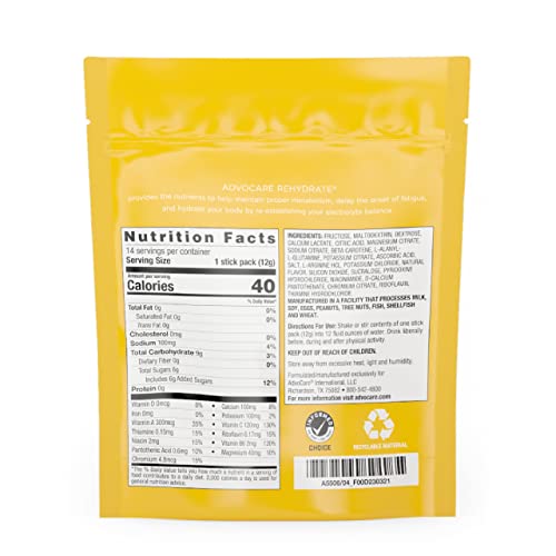 Advocare Rehydrate Electrolyte Drink Mix - Electrolytes Powder - Orange - 14 Hydration Packets #TOP1