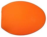 Spandex Fabric Cover for a lid toilet SEAT fits on Round & Elongated Models - HandMade USA (Orange)