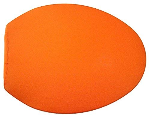 Spandex Fabric Cover for a lid toilet SEAT fits on Round & Elongated Models - HandMade USA (Orange)