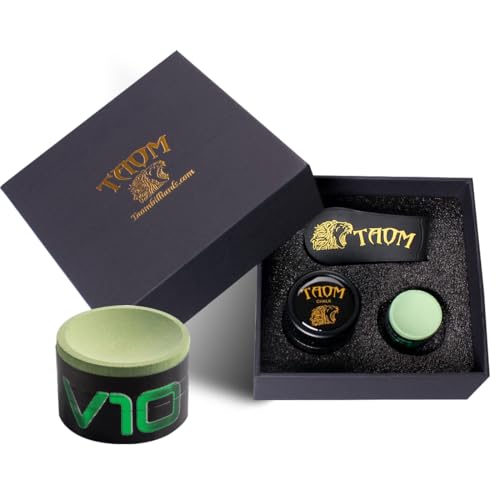YEUEK TAOM Upgrade Pool Chalk Holder Round Shaped Practical Tool Billiards Accessories Magnetic Mini Chalk Tip Case Container Round Box Billiards Cue Tip Tool Scuffer Shaper