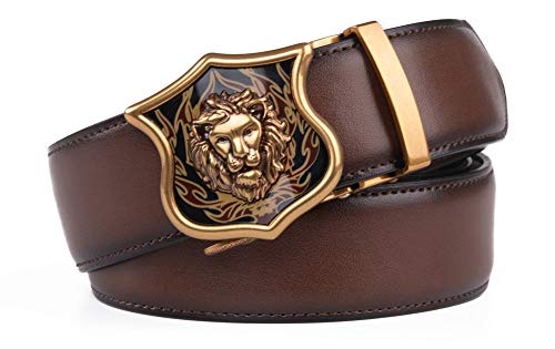 Ratchet Belt for Men Leather Dress Belts with Automatic Buckle,Trim to fit2