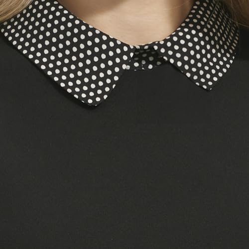 Image of Tommy Hilfiger Women's Long Sleeve Collared Peter Pan Shift Mini Dress