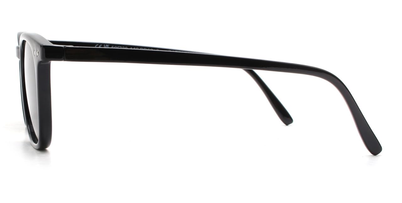 I-Sential Reading Sunglasses Black Flex Temples UV400 Black Lens Sun Readers Mens Womens Tinted Glasses & Case +1.00 - Image 4